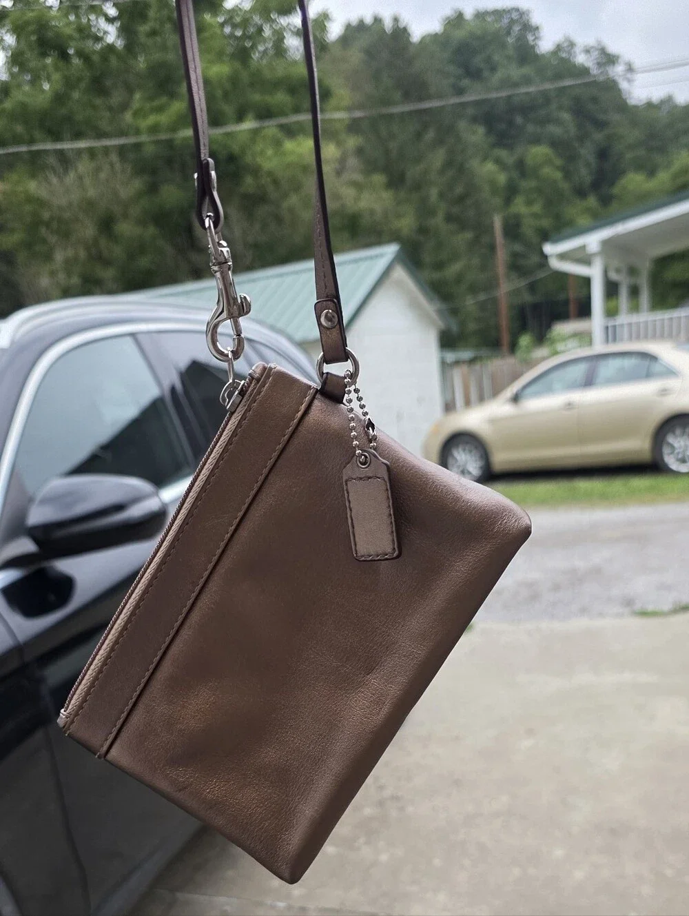Coach Metallic Wristlet